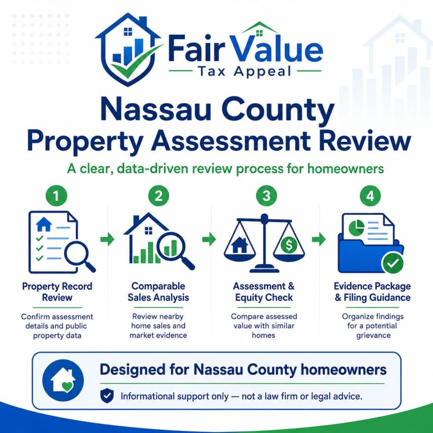 FairValue Tax Appeal process for Nassau County property assessment review