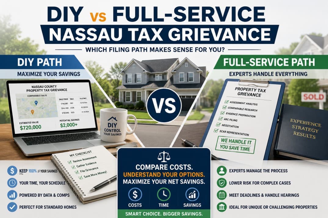 DIY vs Full-Service Nassau Tax Grievance: Which Filing Path Makes Sense?